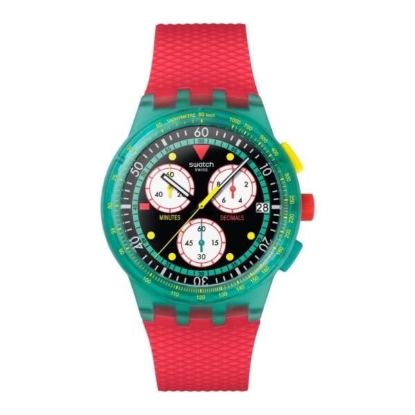 SUSG409 Swatch Neon Emerald Chrono Erkek Kol Saati