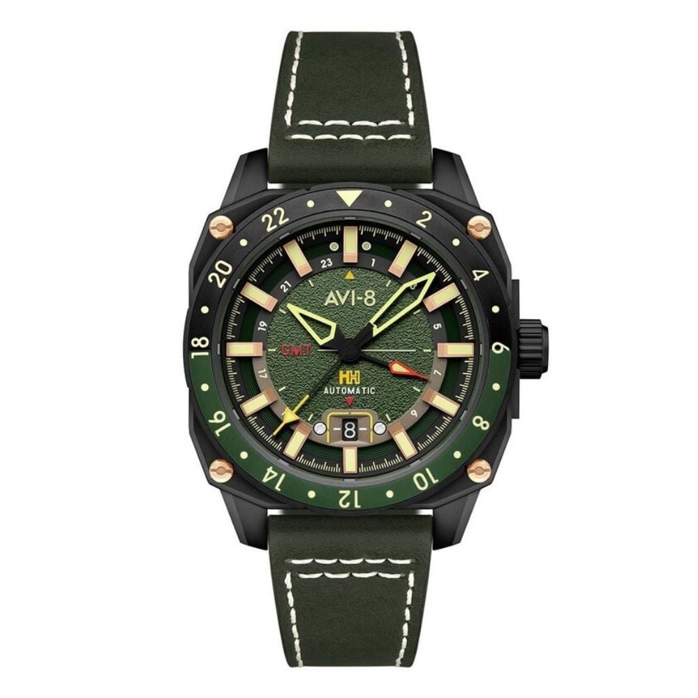 HAWKER HUNTER GMT AV-4122-03 (Seiko NH34 Mekanizmalı) Erkek Kol Saati