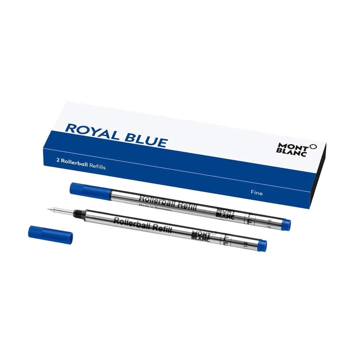 128232 Mont Blanc 2'li Rollerball Yedeği Fine Royal Blue (F)