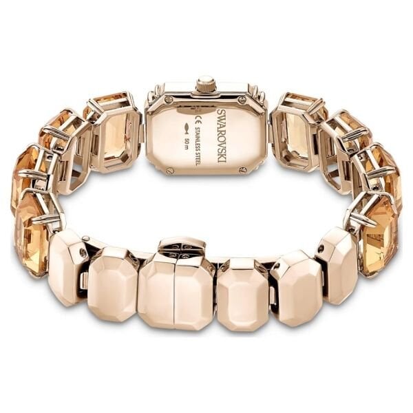 5729841 Watch, Octagon Cut Bracelet, Brown, Champagne Gold-Tone Finish