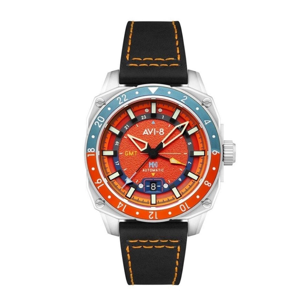 HAWKER HUNTER GMT AV-4122-06 (Seiko NH34 Mekanizmalı) Erkek Kol Saati