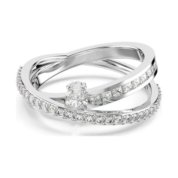 5691228 Swarovski Yüzük Hyperbola:Rıng 2 Row Whıte/Rhs 50 5691228