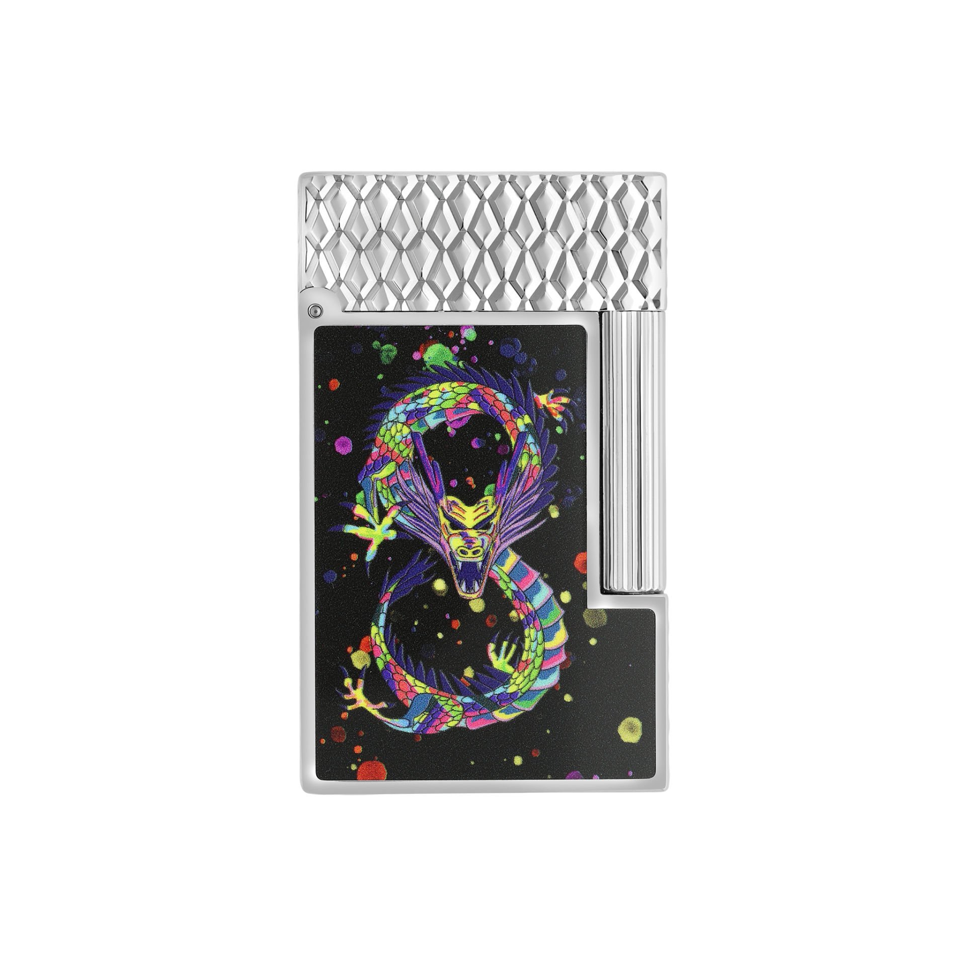 C16527 St Dupont Ligne 2 Chrome Dragon Black Çakmak