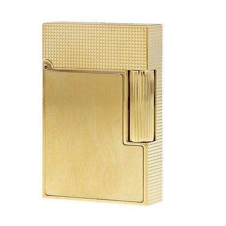 18602 St Dupont Ligne 2 Small Brushed Yellow Gold Çakmak