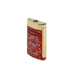 020176 St Dupont Maxijet Burgundy and Golden Dragon Çakmak