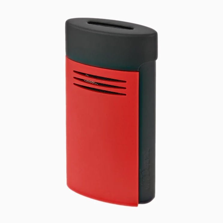 020749 St Dupont Megajet Mat Siyah-Kırmızı Çakmak