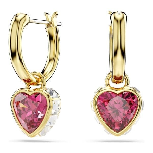 5684760 Swarovski Küpe Chroma:Pe Mn Hoop Drop Heart Red/Gos 5684760